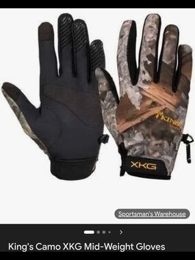 King's Camo XKG Men's Mid-Weight Hunting Gloves - Camo